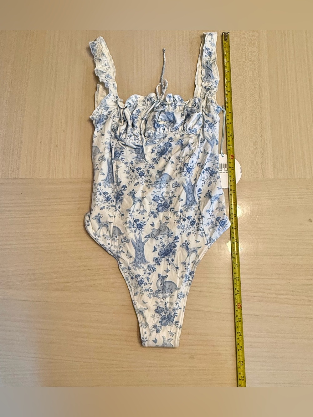 Frankie's Bikinis Gigi Hadid Fawn One-Piece Milkmaid Hat Bandana Scarf Swimsuit - Picture 9 of 16